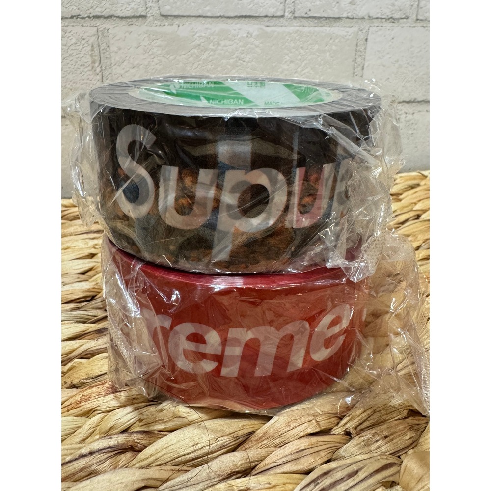 Supreme Nichiban Packing Tape Set Red and Black Leopard Logo SS26A19 New